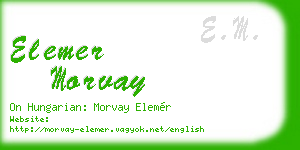 elemer morvay business card